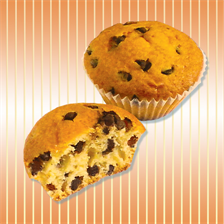 Muffin with chocolate drops