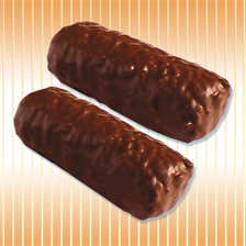 "Crumb" with peanuts in chocolate glaze